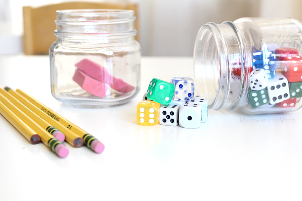 Use school supplies to create these back-to-school estimation jars!