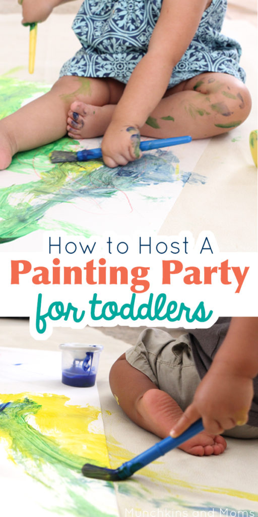 How to host a painting party for toddlers! Great mommy and me playgroup idea.