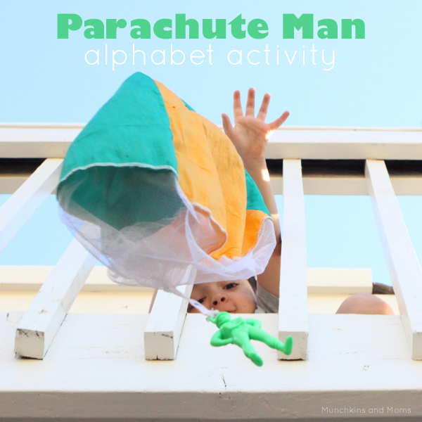 Play with a parachute man and get in alphabet practice at the same time! This fun Parachute Man Alphabet Activity is just too fun!