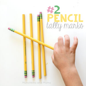 Use pencils as a math manipulative! Great back to school math activity to learn tally marks.