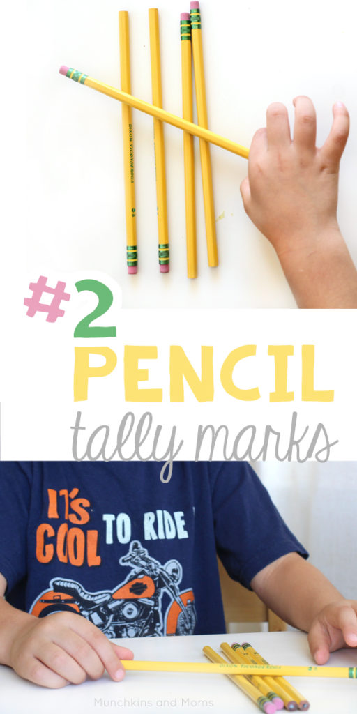 Use pencils as a math manipulative! Great back to school math activity to learn tally marks.