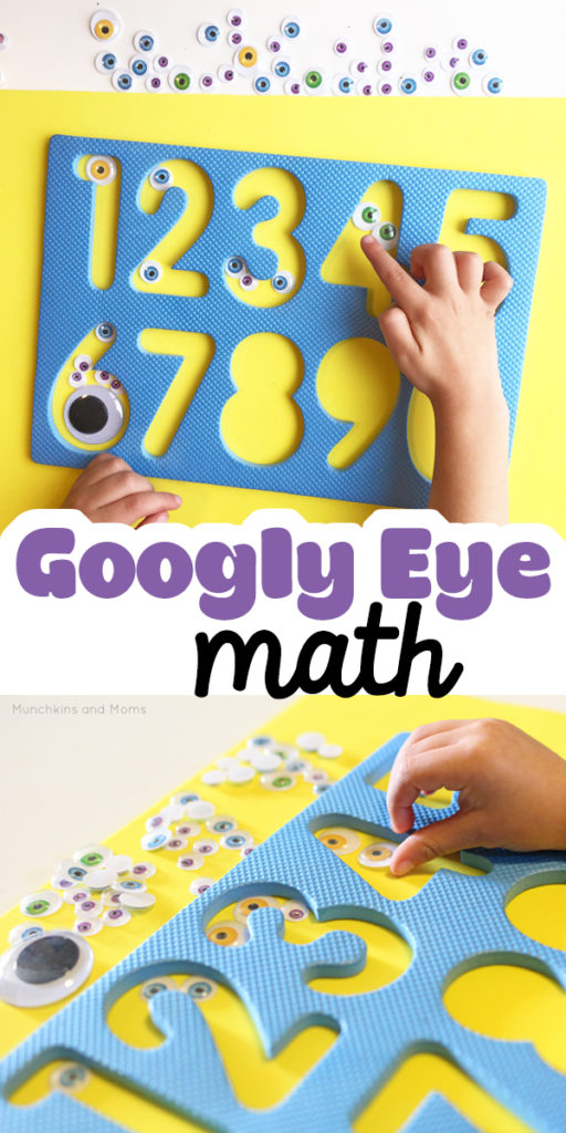 Use a foam puzzle frame to make this preschool math activity!