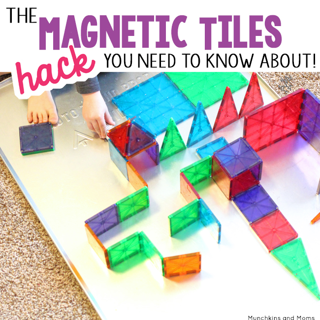 The magnetic tiles hack you need to know about! (this is great! my kids love playing with Magna Tiles!)
