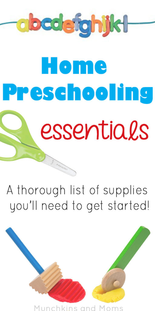 Home Preschooling Essentials- A thorough list of supplies you'll need to get started!