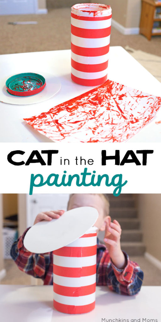 This Cat in the Hat Painting is so easy and super fun! Perfect for Dr. Seuss' birthday/ Read Across America! 