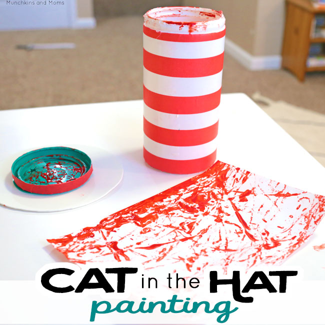 This Cat in the Hat Painting is so easy and super fun! Perfect for Dr. Seuss' birthday/ Read Across America!