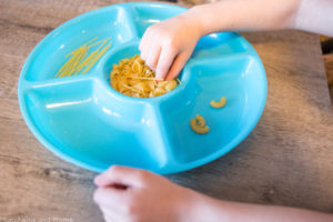 Need a quick activity to keep you sane during the "witching hour"? This pasta sorting activity is perfect!