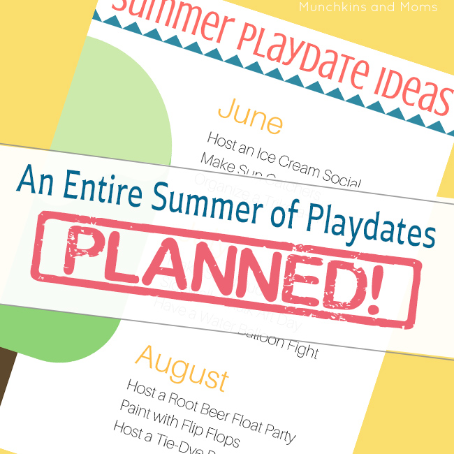 This list makes is super easy to plan summer playdates! Great option to get the kids together with their friends over summer.