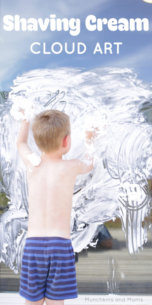 Make big, messy, awesome art using just shaving cream and a sliding glass door! Great summer art activity!