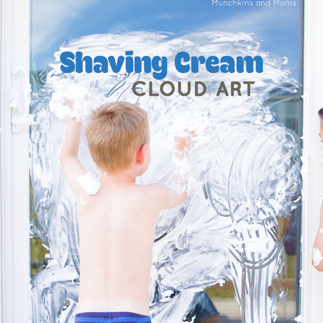 Make big, messy, awesome art using just shaving cream and a sliding glass door! Great summer art activity!