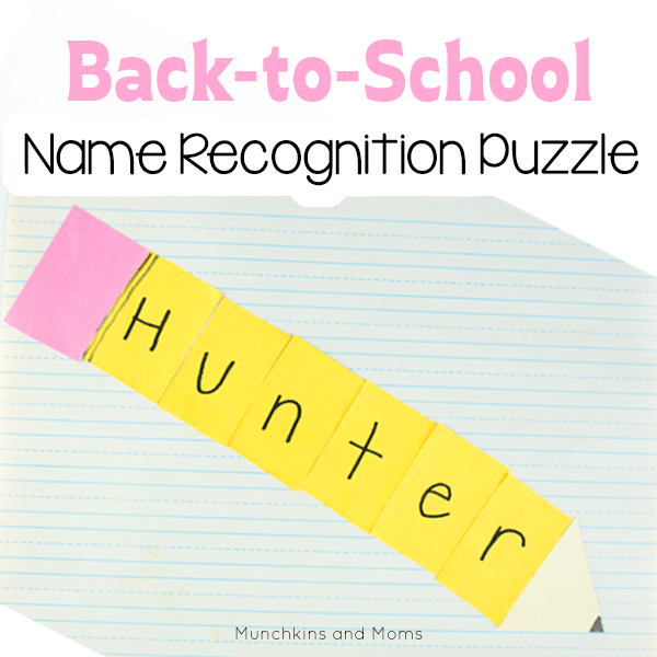 Name recognition puzzle for preschoolers